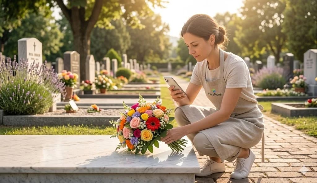 Trasparenza consegna fiori cimitero