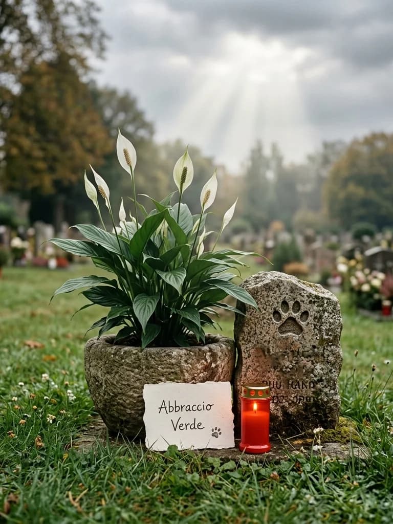 Abbraccio Verde, omaggio floreale con consegna al cimitero, con foto di conferma su WhatsApp