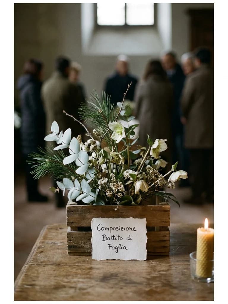 Battito di Foglia, omaggio floreale con consegna al cimitero, con foto di conferma su WhatsApp